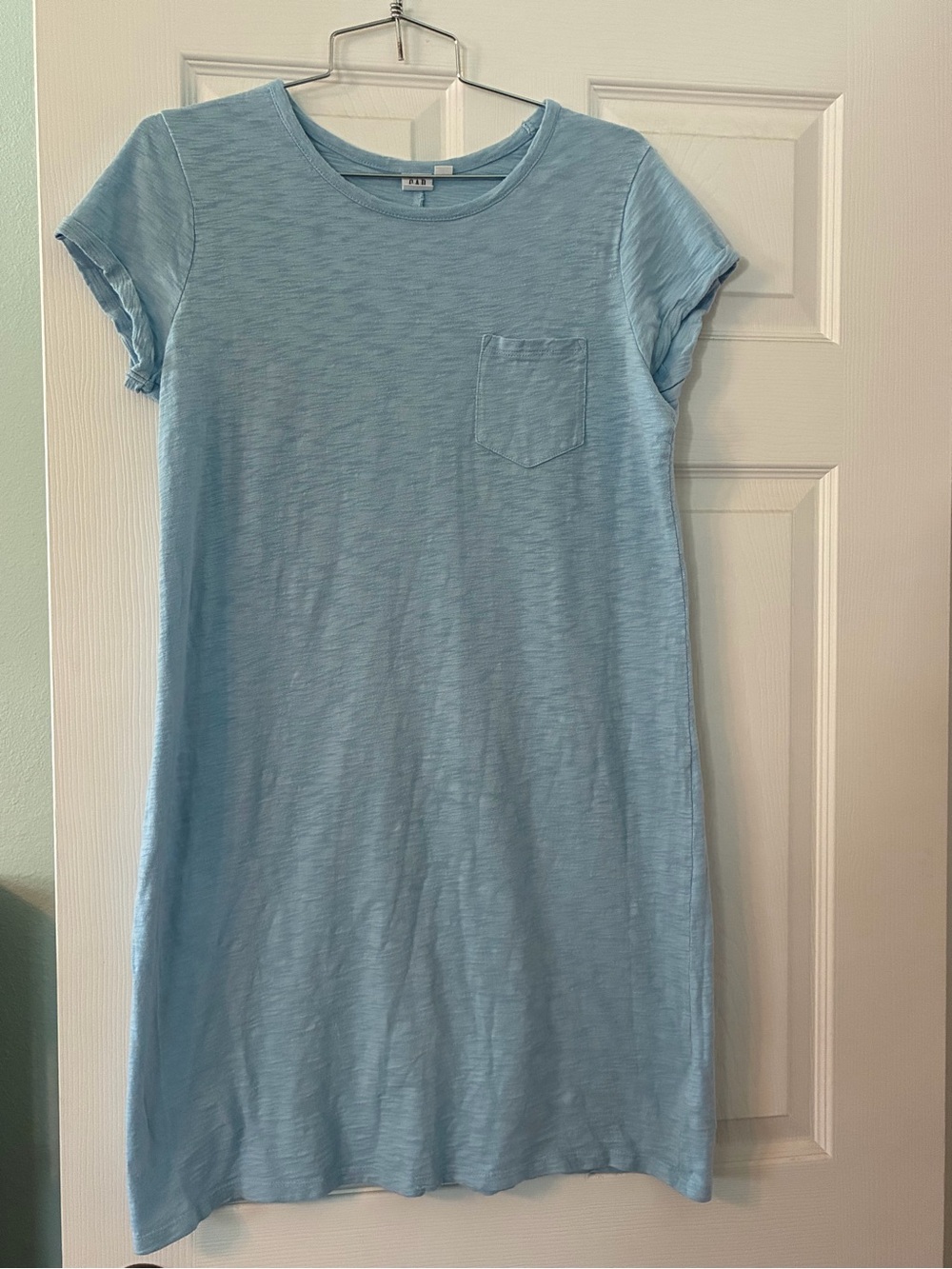 GAP Light Blue Short Sleeve Pocket Tee Dress